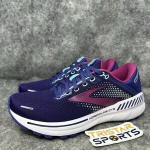 Brooks Adrenaline GTS 22 Running Shoes Womens Size 7 Purple Pink Sneakers